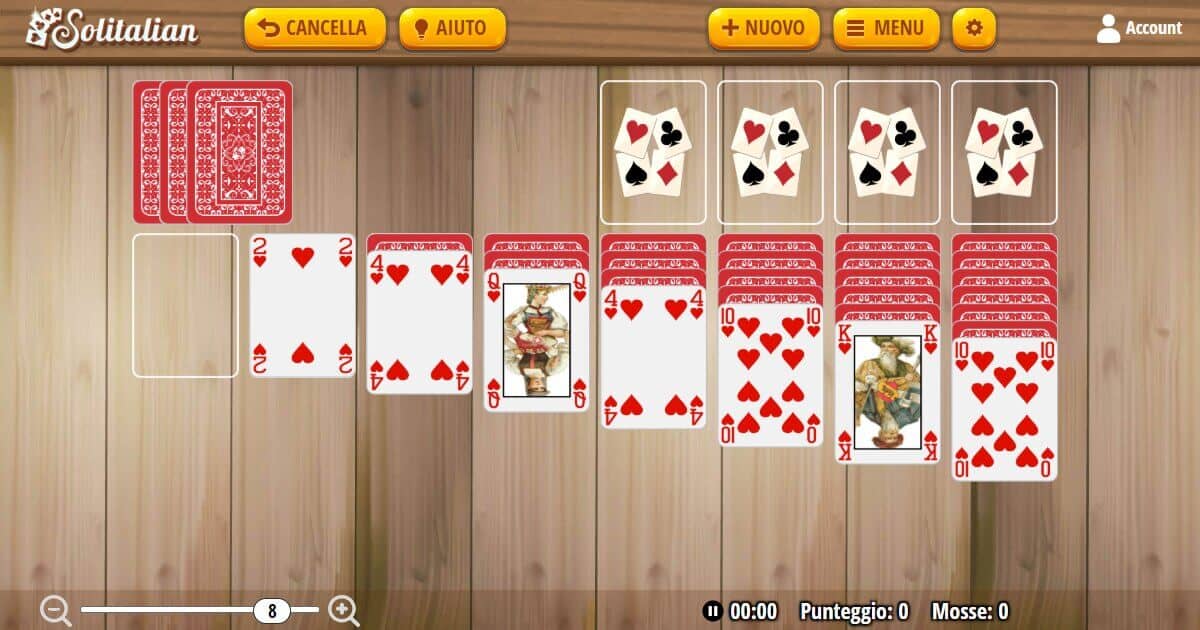 Freecell: gioco di carte gratuito, per giocare online senza registrazione