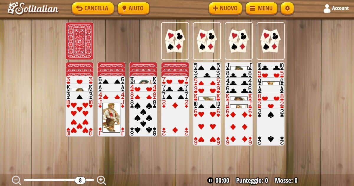 SolItalian - Solitario Spider (2 semi) online gratuito